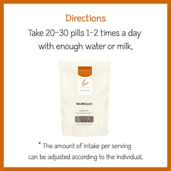 BALANCE PICK bottle pour showing capsules ready for daily use