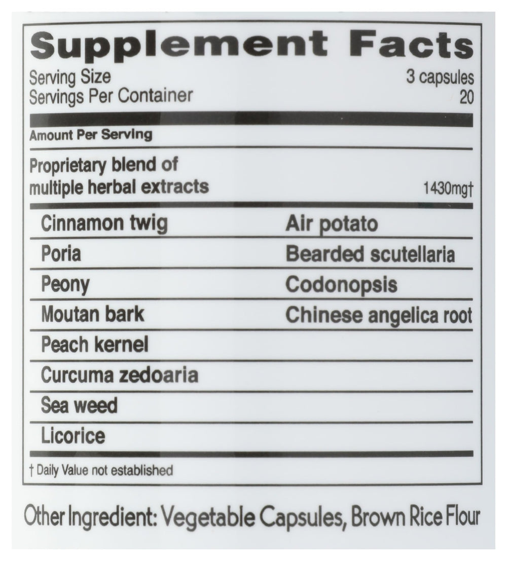 Balanceuticals Ovary & Uterus Clean label details emphasize 60 capsules per bottle.