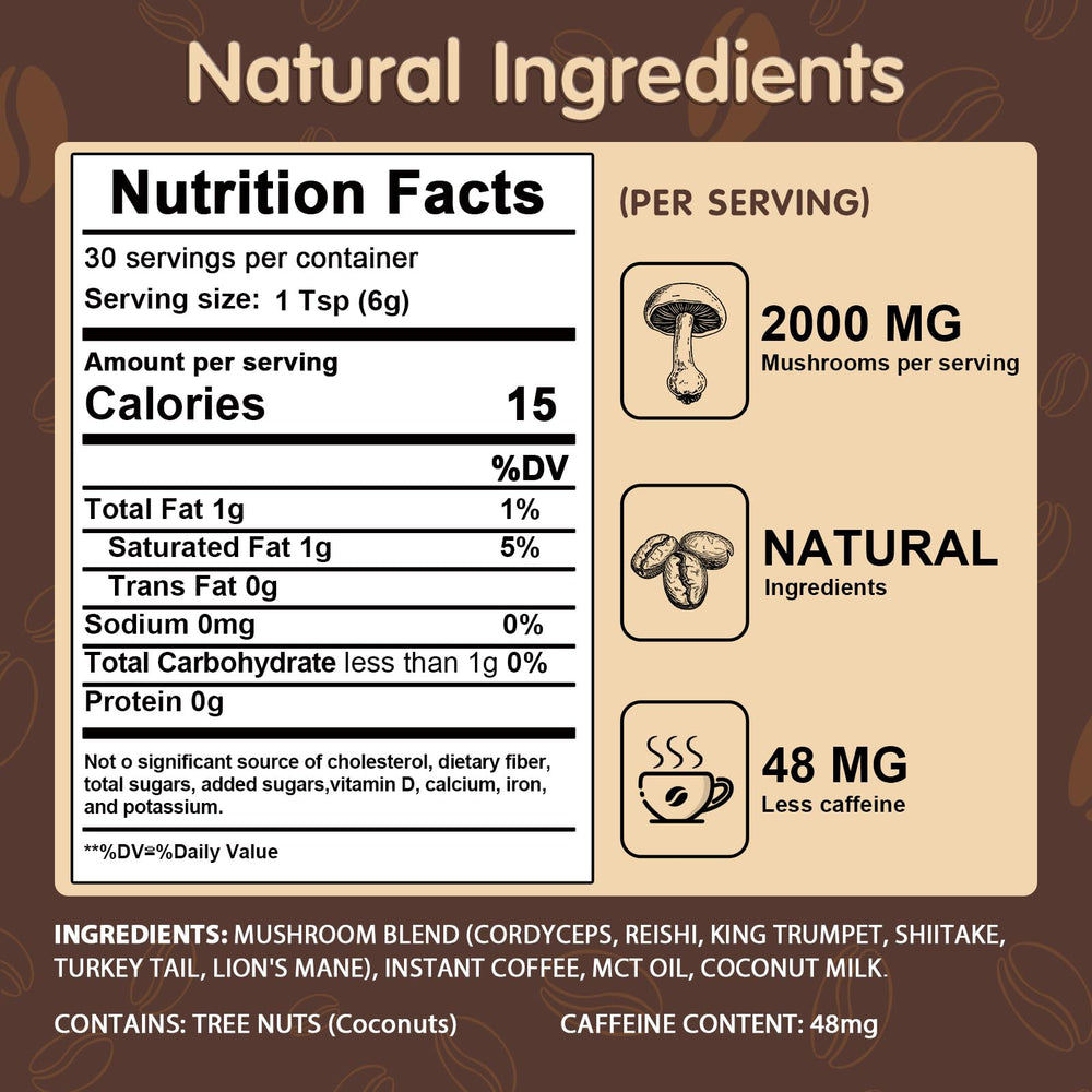 Balincer Mushroom Coffee bag close-up, showcasing premium ingredients for smooth energy