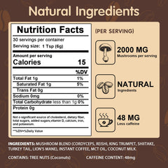 Balincer Mushroom Coffee bag close-up, showcasing premium ingredients for smooth energy