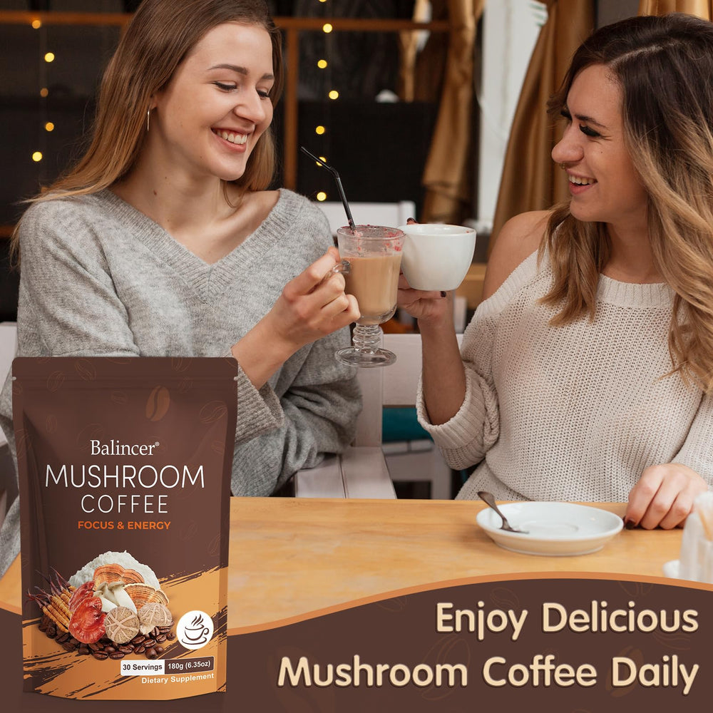 Balincer Mushroom Coffee ready to enjoy hot or iced