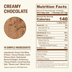Ballerina Farm protein powder texture close-up shows smooth blend.