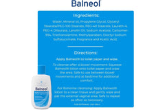 Balneol packaging in use scene suggests simple cleansing routine