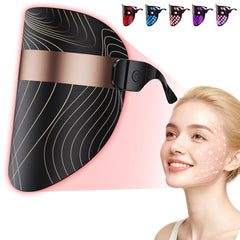 Balnore red light mask worn on face for convenient, hands-free skincare