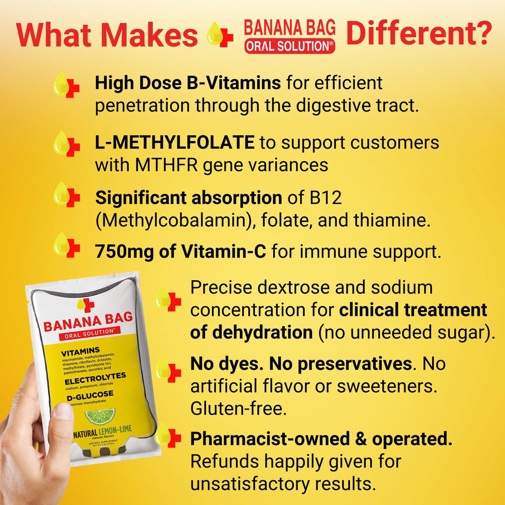 Banana Bag natural lemon-lime flavor packaging shown without sugars or dyes