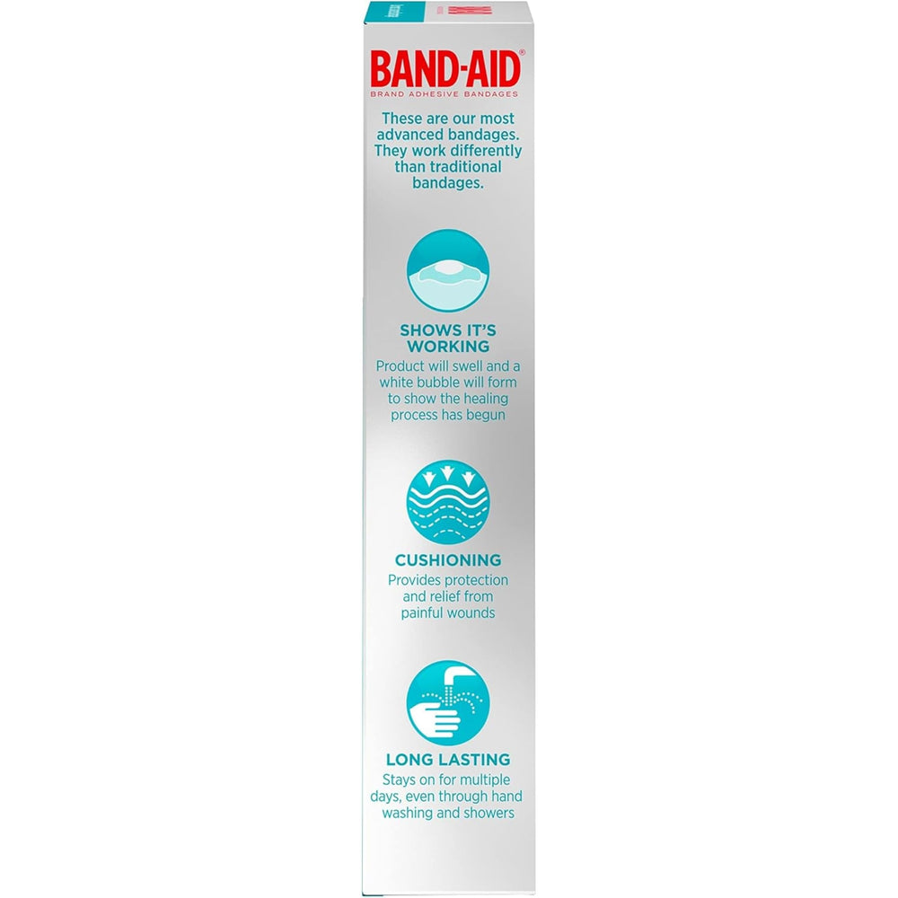 Band-Aid Hydro Seal maintains moisture balance under the dressing for comfort.