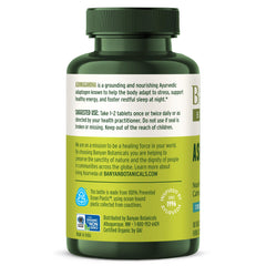 Banyan Botanicals bottle with water for restful sleep.
