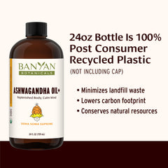 Ashwagandha Oil+ product label and ingredients list