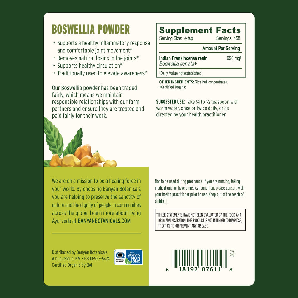 Scooping Boswellia powder for flexible daily servings