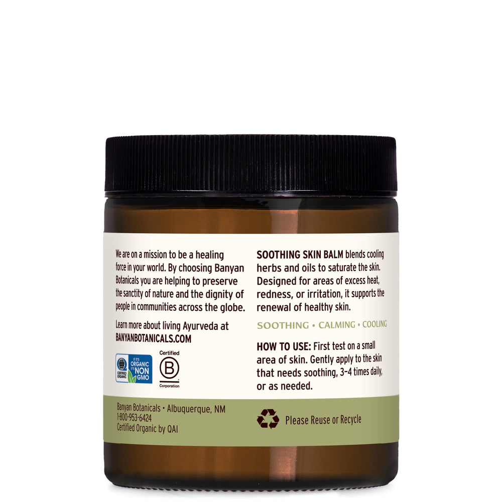 Neem leaf infusion highlights herbal cooling in Banyan Botanicals balm.