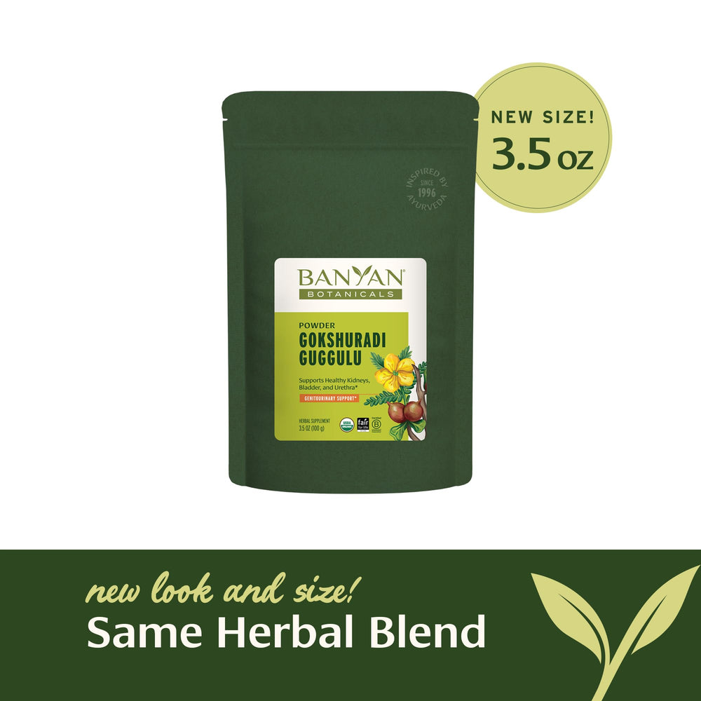 Banyan Botanicals organic ingredients iconography signals sustainable sourcing.