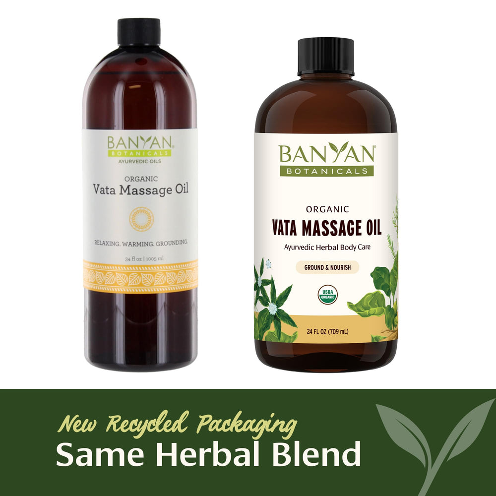 Banyan Botanicals Vata Massage Oil with ashwagandha for a soothing routine