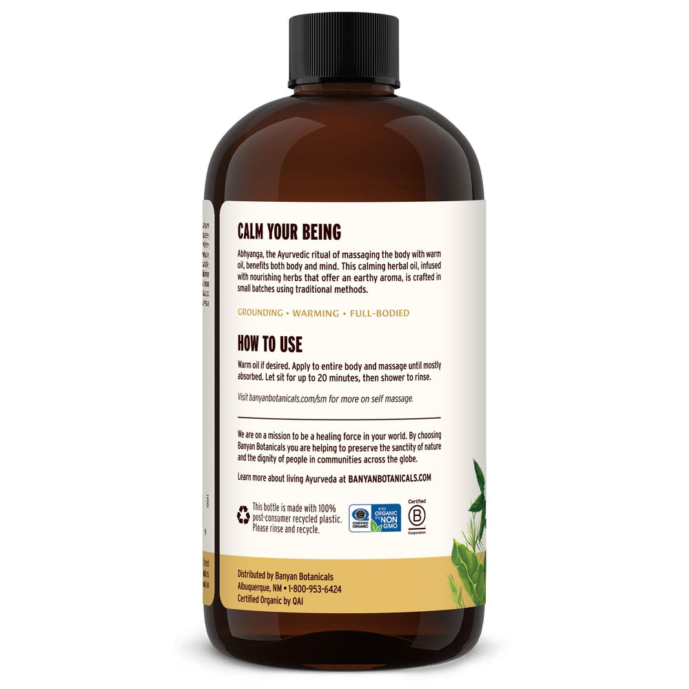 Banyan Botanicals Vata Massage Oil bhringaraj component for skin nourishment
