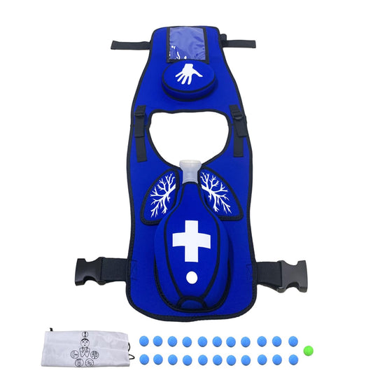 Baozenp Heimlik trainer vest front view for safe, realistic first aid practice.