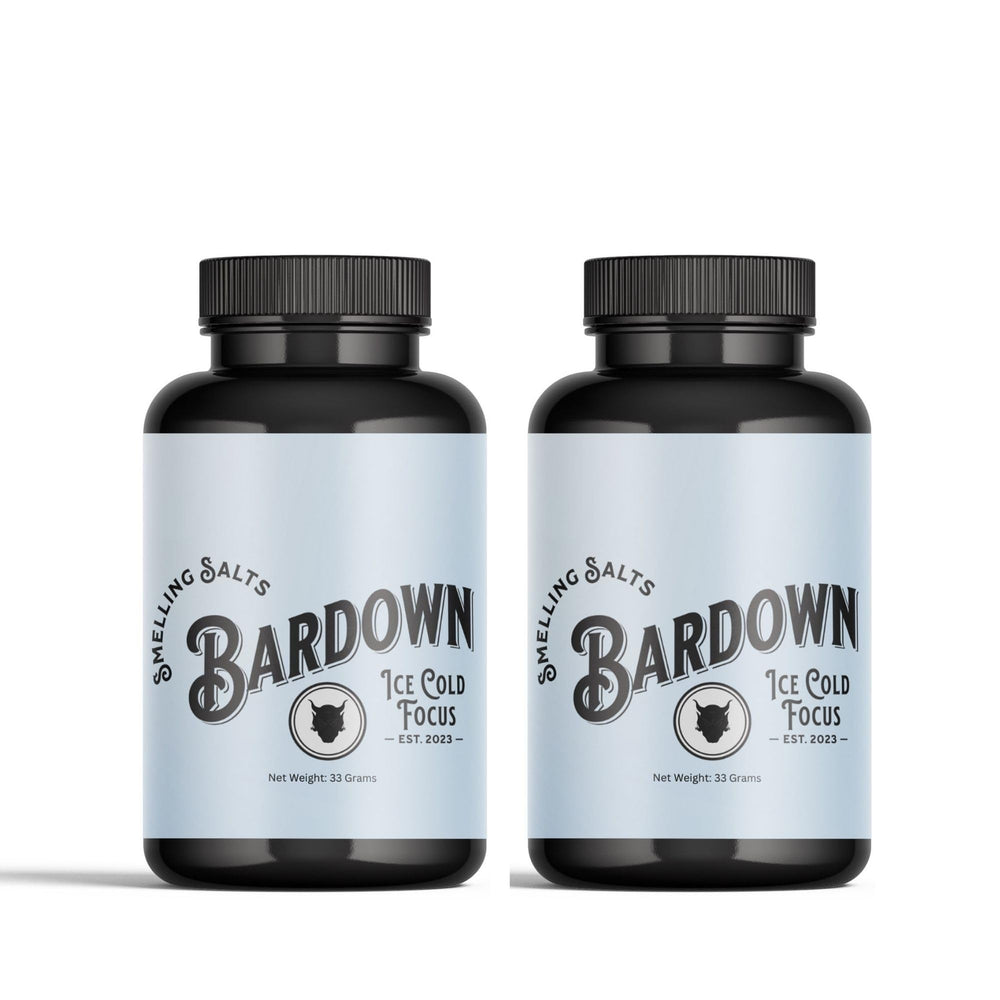 Bardown Smelling Salts Power Salts 2-pack front view for pre-workout focus.