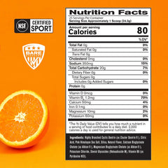 BARE G1M orange tub back highlights electrolyte blend for hydration