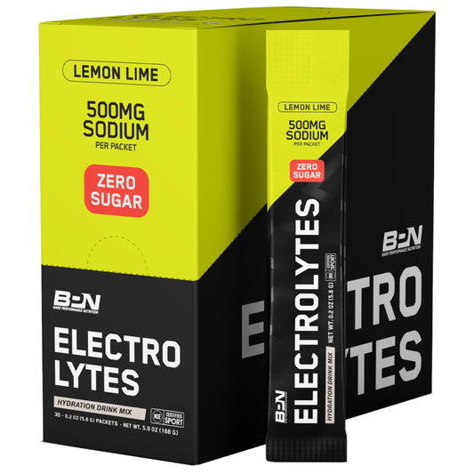 BARE PERFORMANCE NUTRITION BPN Electrolytes Go Packs Lemon Lime pack for refreshing hydration on the go