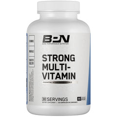 BARE PERFORMANCE NUTRITION BPN Strong Multi-Vitamin bottle front showing design and branding for daily energy support