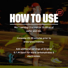 Athlete preparing to pour G1M Sport+ for training hydration
