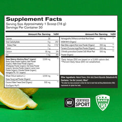 Bare Performance Nutrition Strong Greens Lemon glass with mixed powder for daily energy