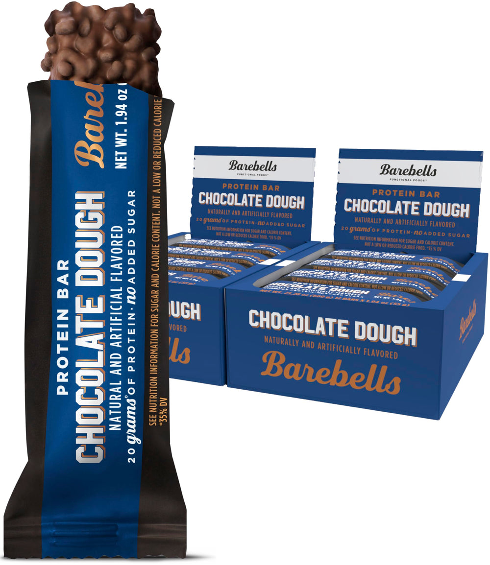 Barebells Brownie Dough bar wrapped, convenient on-the-go protein snack.