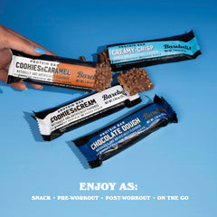 Barebells nut-free protein bars shown as an on-the-go snack.