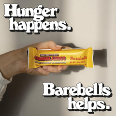 Barebells soft protein bars stacked in a 24-bar box.