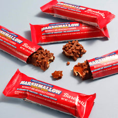 Barebells Soft Protein Bar Marshmallow Peanut Road crispy bits provide playful crunch in every bite.