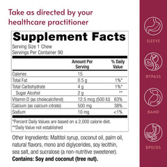 Bariatric Advantage Calcium Citrate Chewy Bites 90-count bottle for daily use