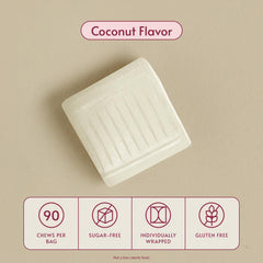 Bariatric Advantage Calcium Citrate Chewy Bites coconut flavor close-up suggests tasty texture