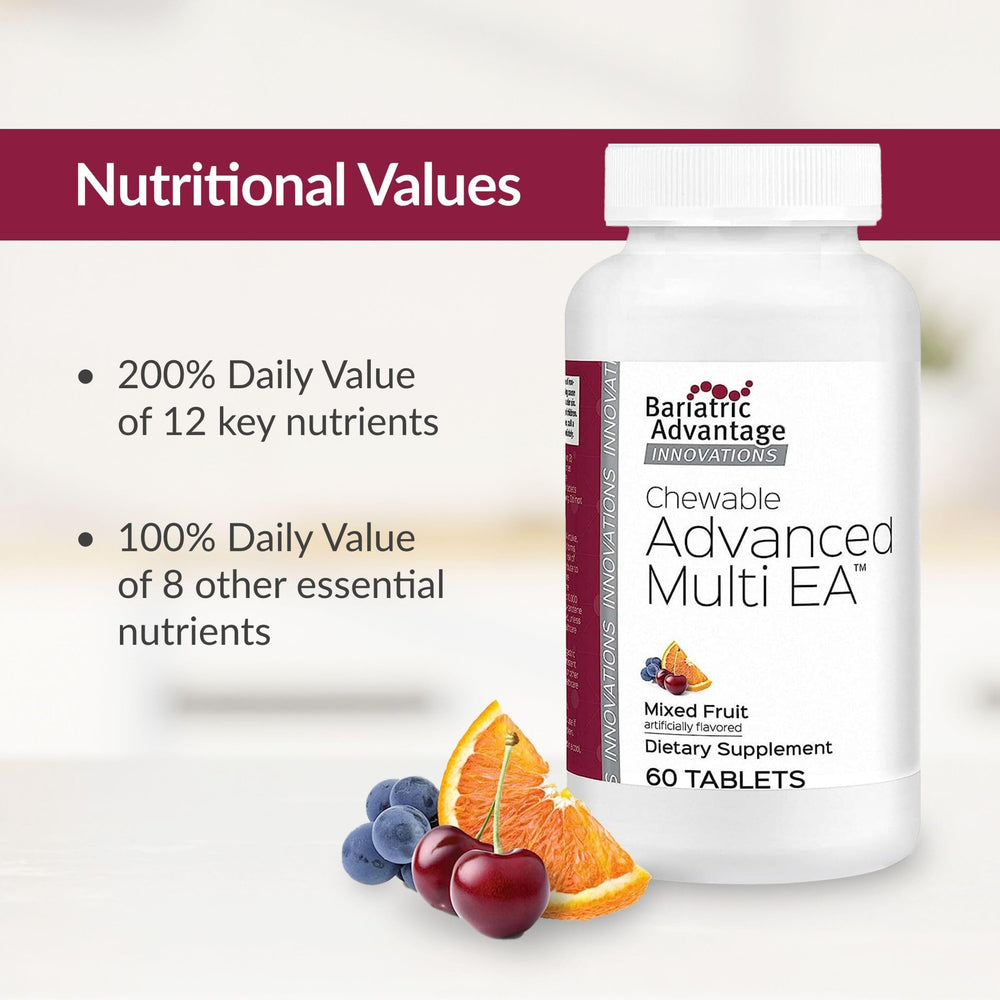 Iron and essential nutrients delivery from Bariatric Advantage Multi EA supports routines