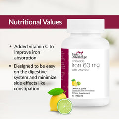 Chewable lemon-lime flavor designed for easy digestion after bariatric procedures