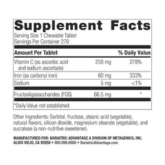 Bariatric Advantage iron with vitamin C image emphasizes immunity support
