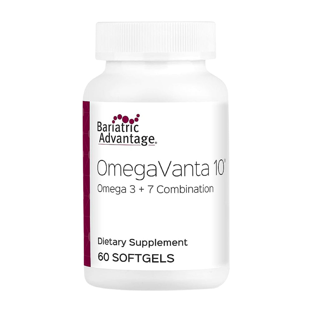 Bariatric Advantage OmegaVanta10 enteric softgel lemon bottle for smoother digestion and reduced belching