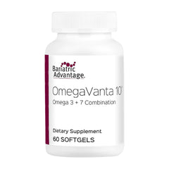 Bariatric Advantage OmegaVanta10 enteric softgel lemon bottle for smoother digestion and reduced belching