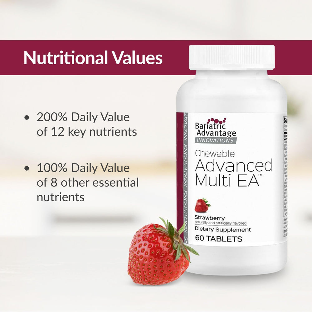 Bariatric Advantage two-tablets daily dosing label visible.