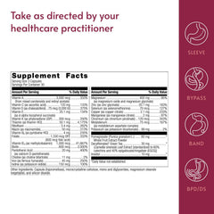 Detail of Bariatric Advantage Ultra Multi with Iron label showing iron option