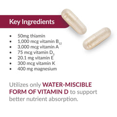 Morning routine scene with taking Ultra Multi Without Iron for daily nutrition.