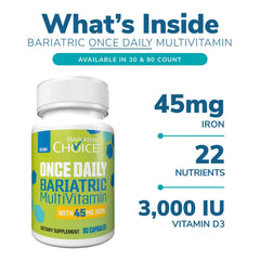 Bariatric Choice capsule-swallow close-up highlights easy-to-swallow veggie capsule