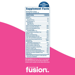Bariatric Fusion bottle back label with ingredients