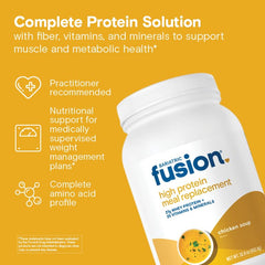 Scoop of Bariatric Fusion powder ready for quick meal replacement.
