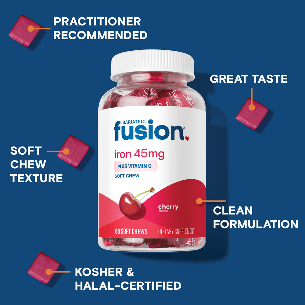 Gentle on stomach iron chew suitable for women and men.