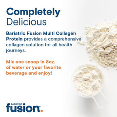 Bariatric Fusion powder being mixed in a cup of water