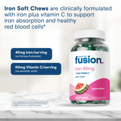 Bariatric Fusion on-the-go chew pack for daily iron anywhere.