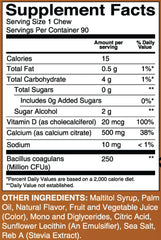 BariatricPal daily dose chart reinforces three chews per day plan.