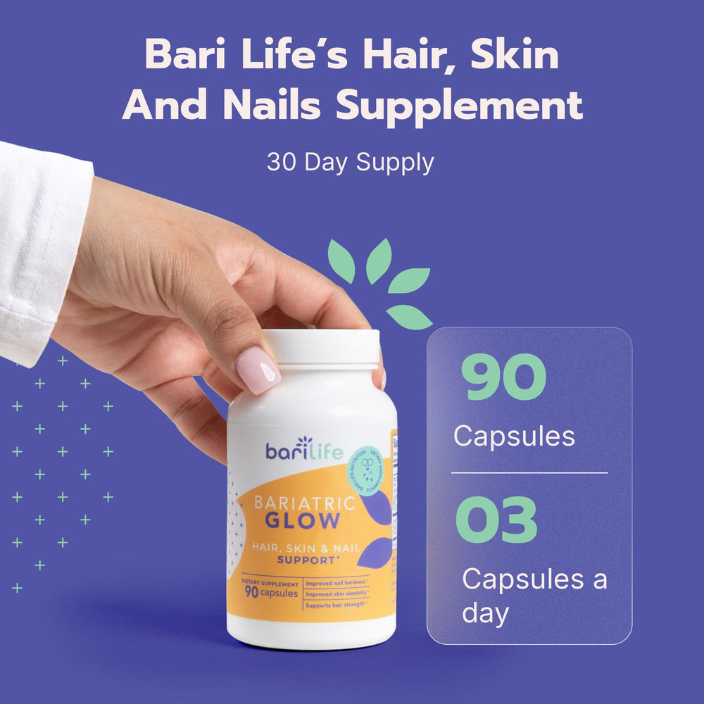 Bari Life biotin vitamin C zinc Cynatine HNS capsules emphasize nutrient support.