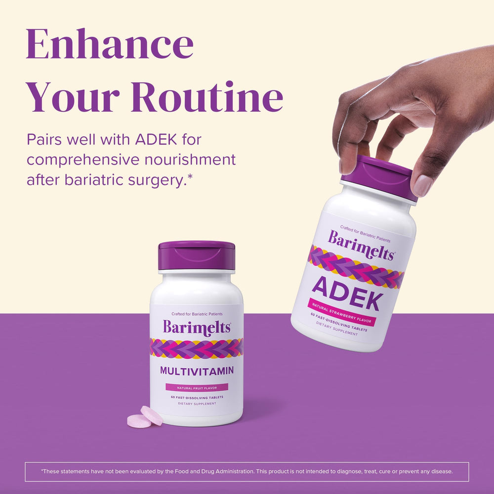 ASMBS guidelines badge with Barimelts vitamins and safety emphasis