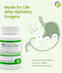 BariSlim vitamin C D3 B-complex pill shows comprehensive daily nutrients for immunity.