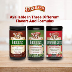 Barlean's Chocolate Greens is a family-friendly option for morning smoothies.