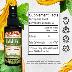 Barlean's spray with lemon provides citrus lift and refreshing flavor during use.